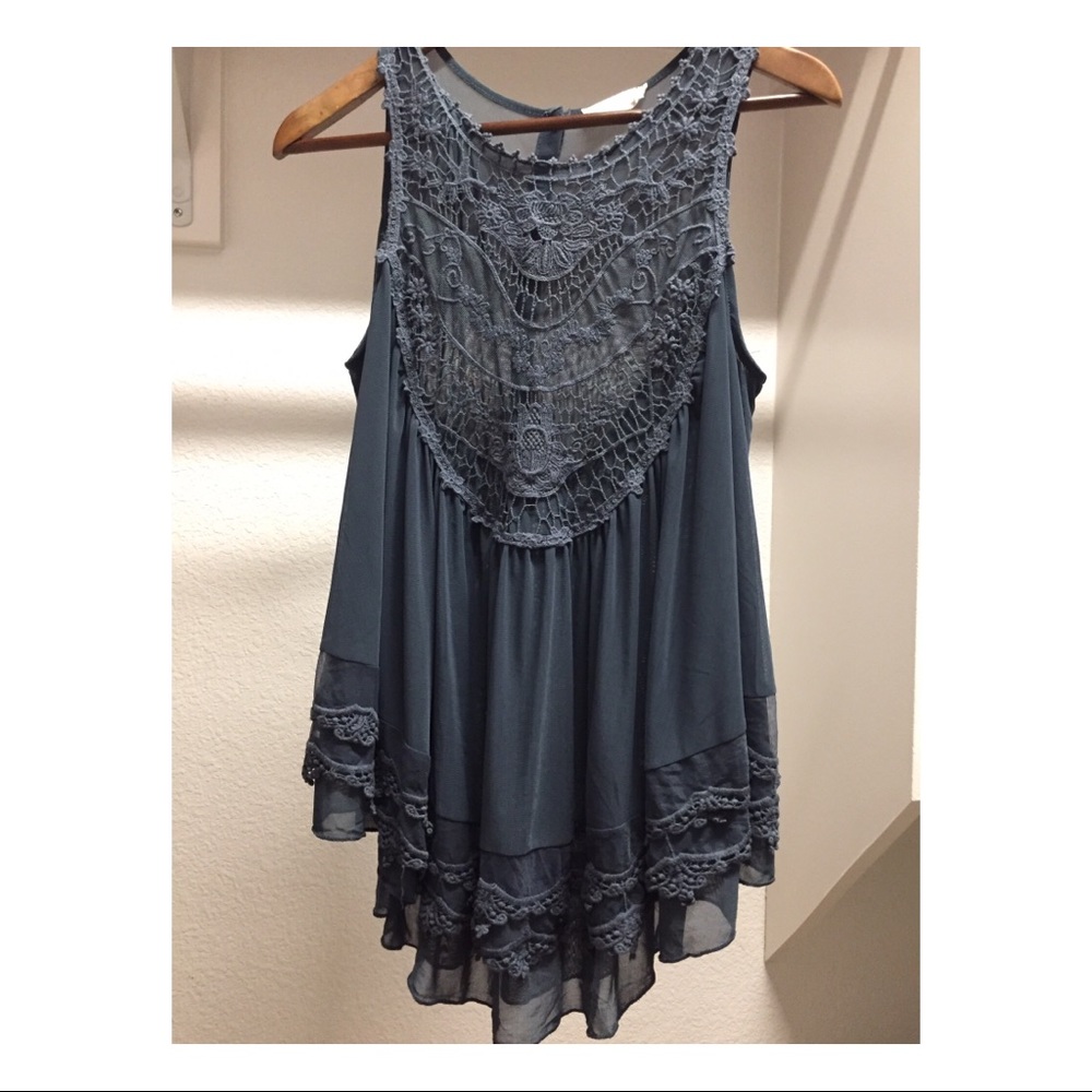 Altar’d State Blue Lace Blouse